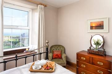 Breakfast in bed with a sea view - glorious.