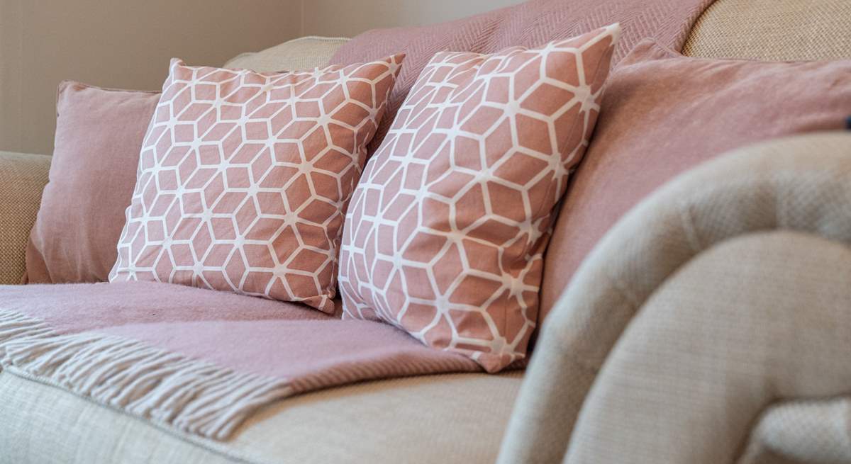 Pretty pink furnishings.