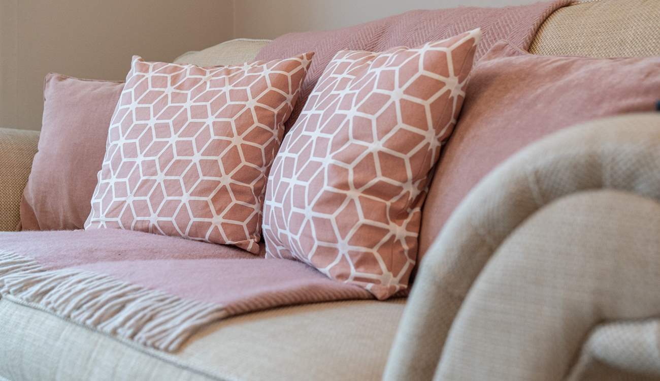 Pretty pink furnishings.