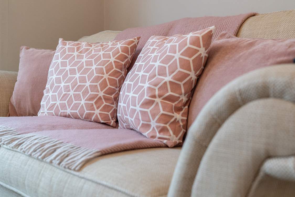 Pretty pink furnishings.
