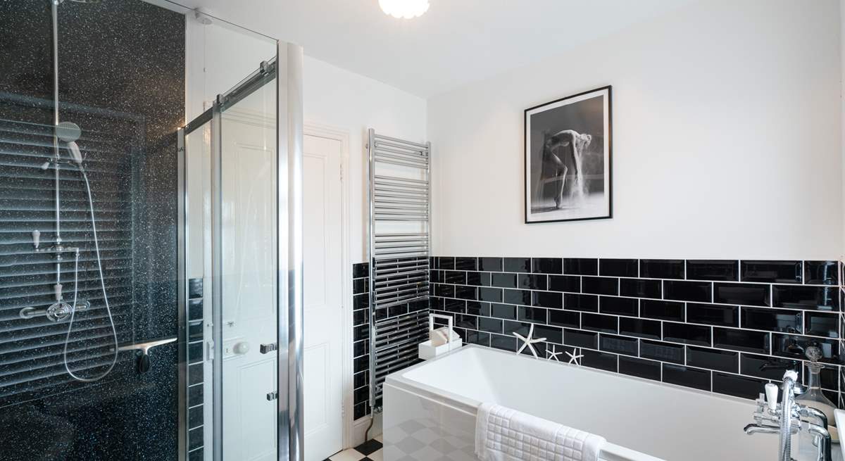 Stylish family bathroom on the first floor.