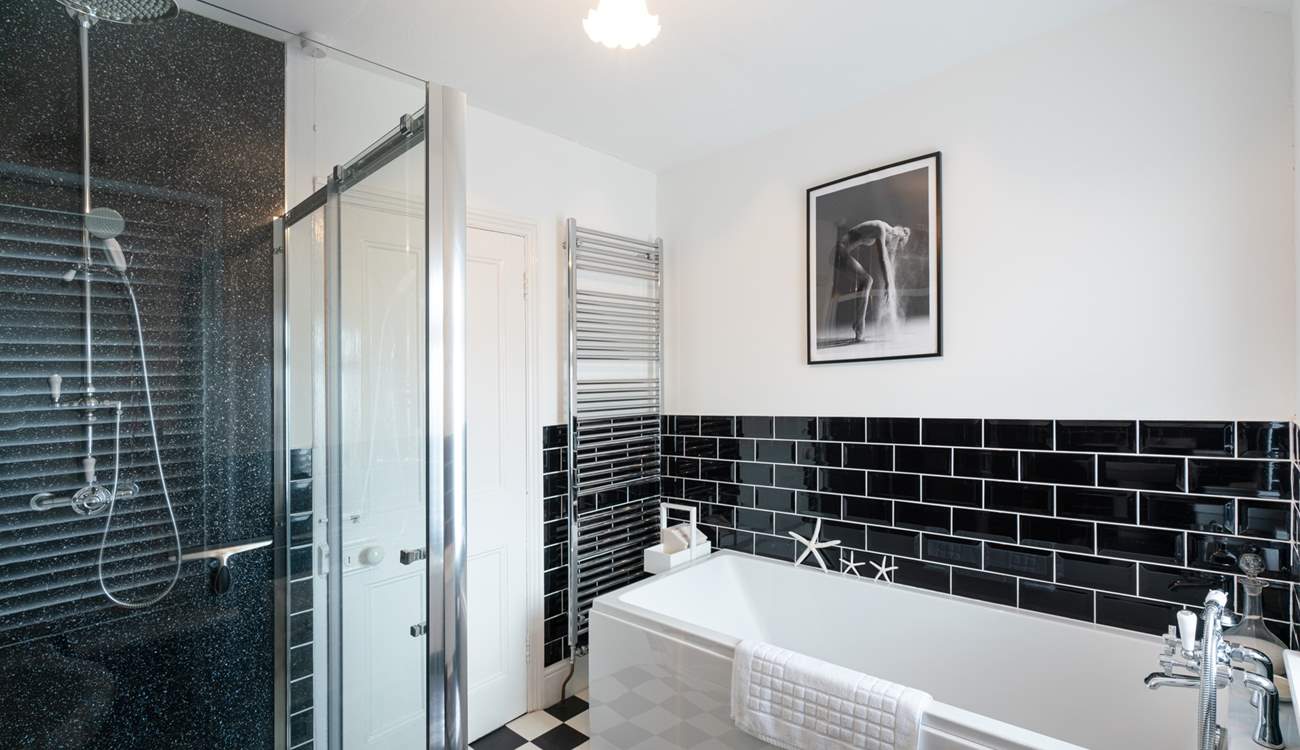 Stylish family bathroom on the first floor.