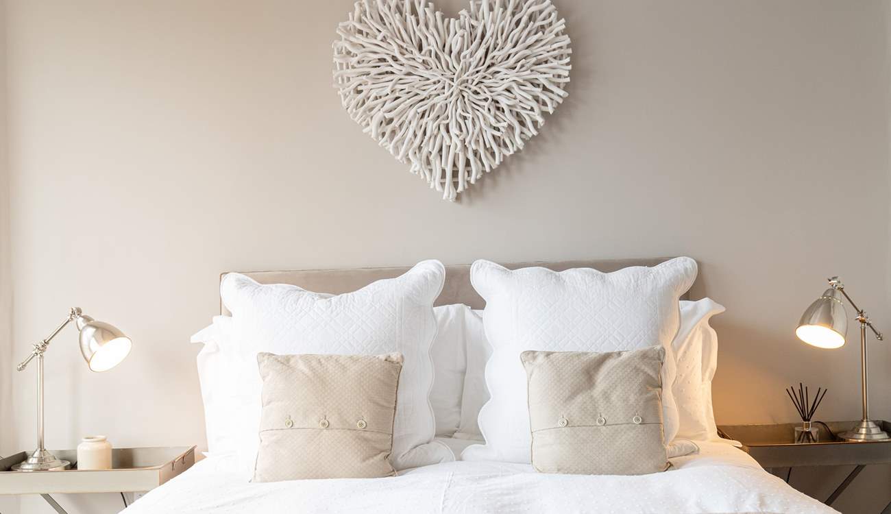 Beautiful bedding awaits. 