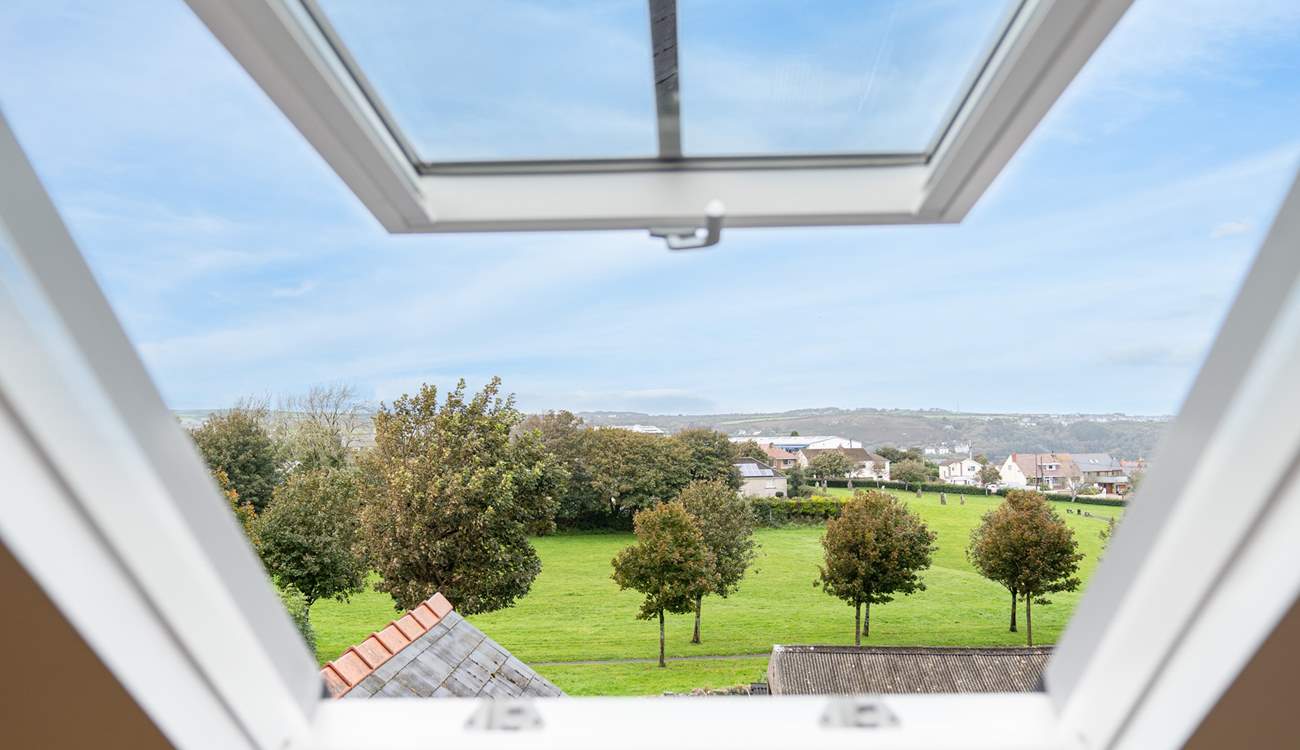 Sea glimpses from the main en suite.