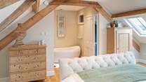 Tasteful en suite bathroom off main bedroom.