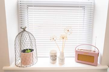 Splashes of pink throughout.