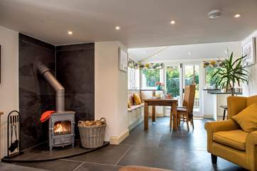 A warm welcome awaits at North Beer Cottage.
The wood-burner makes this cottage perfect all year!