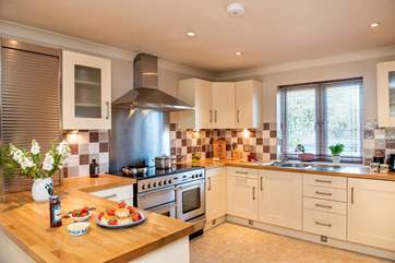 The kitchen is well-equipped and the large range-style oven is ideal when catering for a full house.