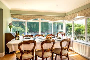 Enjoy more formal meals in the dining-room.