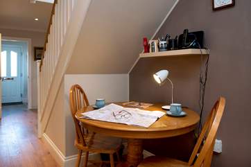 A corner to plan your day or maybe catch up on some work.