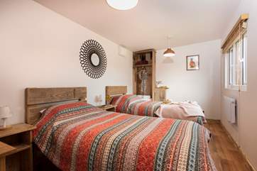 The lovely twin bedded room.