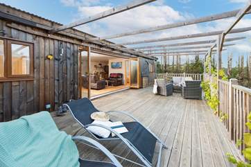 Enjoy time lounging on the decking while taking in the sights and sounds of the countryside.