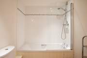 The bath also has a fitted shower.