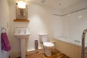 The bathroom.