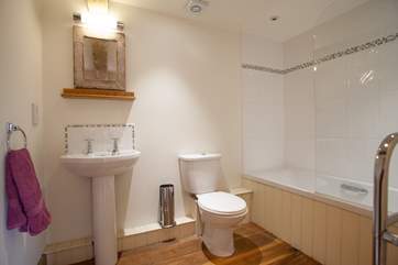 The bathroom.