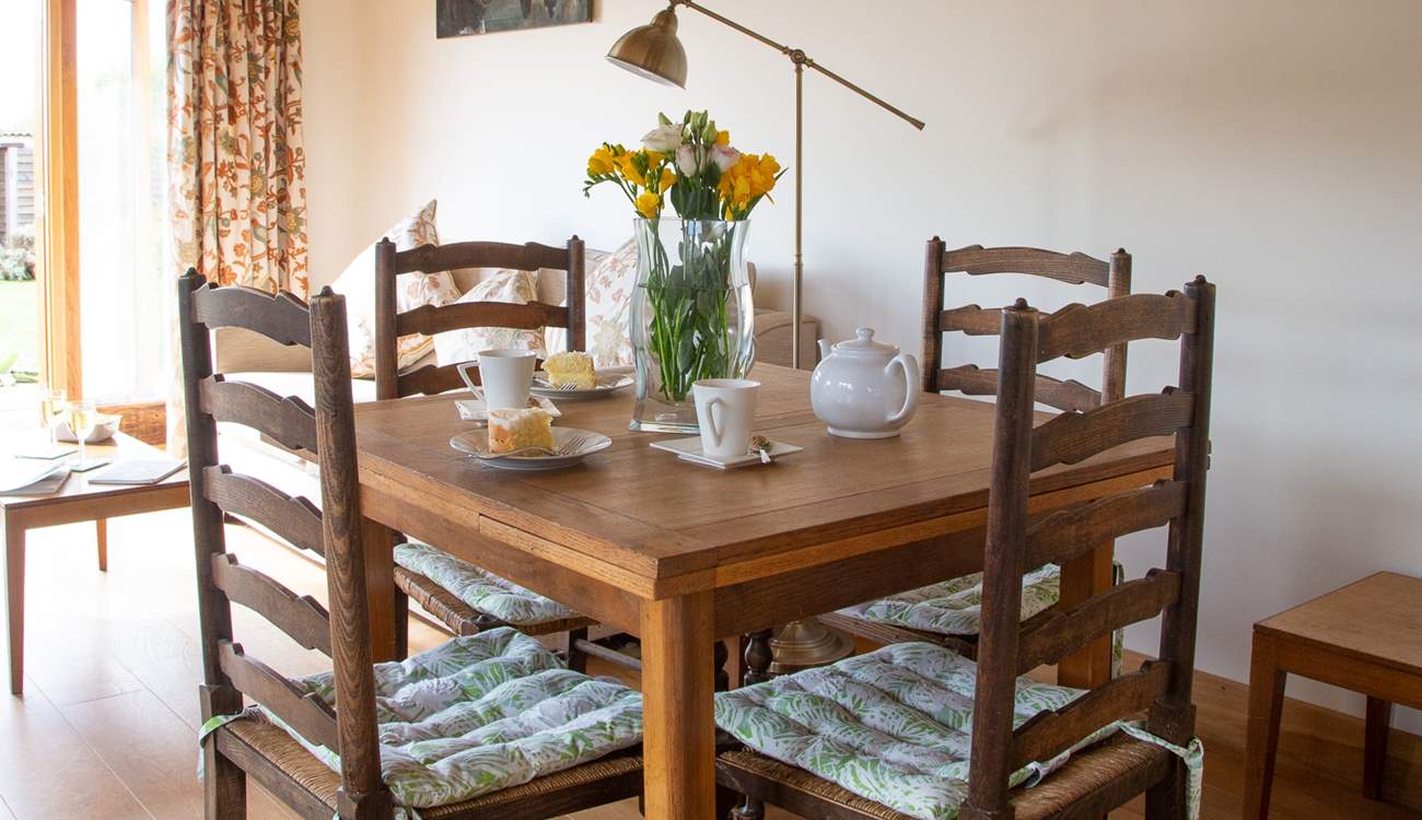 Tea and cake is served.