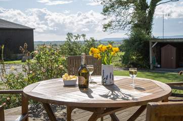 Enjoy your favourite tipple while taking in the views.