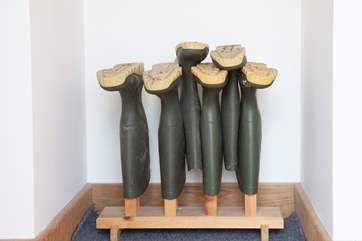 Don't forget your wellies, but if you do there are several pairs to choose from.