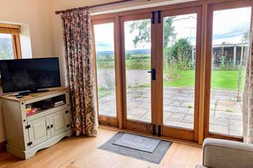 Great views of the garden and Pevensey Marshes.