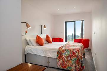 Bedroom 2 has fabulous views and an outside balcony shared with bedroom 3.