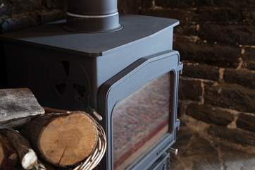 The wood-burner will be ready for your arrival, with its first basket of logs.