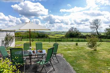 Enjoy the beautiful countryside views from the garden.