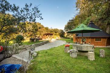 Looking back towards the Lodge, all of this space is for your sole use.