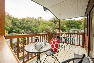 Breakfast on the deck is a must.