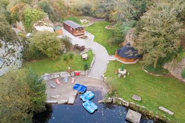 Nestled in the most unique setting - in an old quarry, no less! - Tresahor Lodge is the perfect getaway.