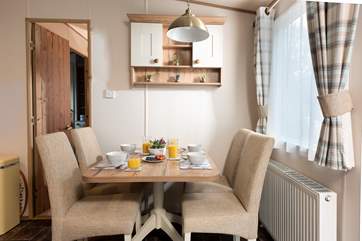 There's a dining-area with room for four people too.
