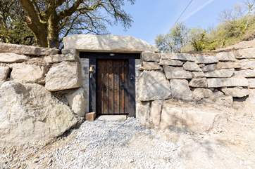 Enter through the mysterious doorway and through the tunnel to find your fabulous destination.
