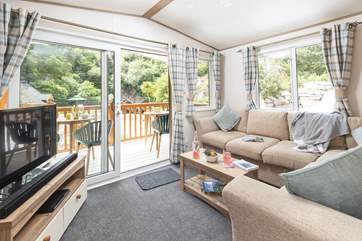 On those cooler days, take a seat on the cosy sofa and enjoy some quiet time.