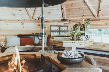 Evenings spent here, sipping on something sparkly in front of the fire.