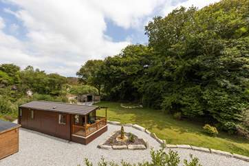 The lodge is completely secluded, the laundry-room is tucked away in a separate building from the lodge.
