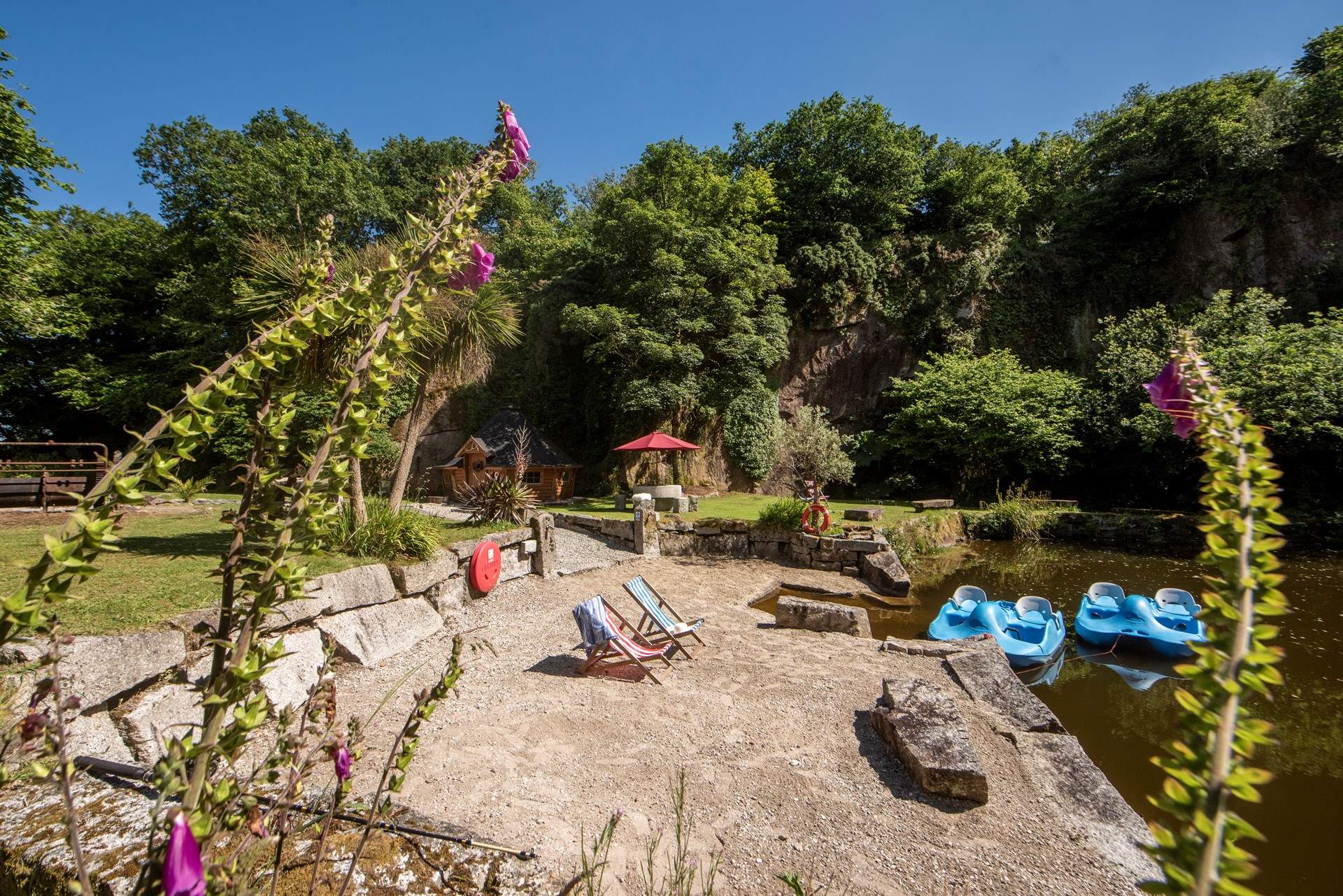 When the sun shines, sit back and relax at your own private 'beach'! 