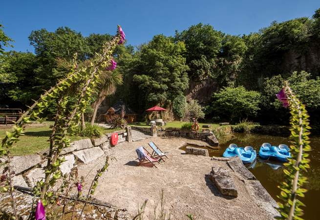 When the sun shines, sit back and relax at your own private 'beach'! 