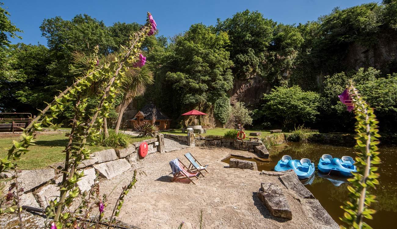 When the sun shines, sit back and relax at your own private 'beach'! 