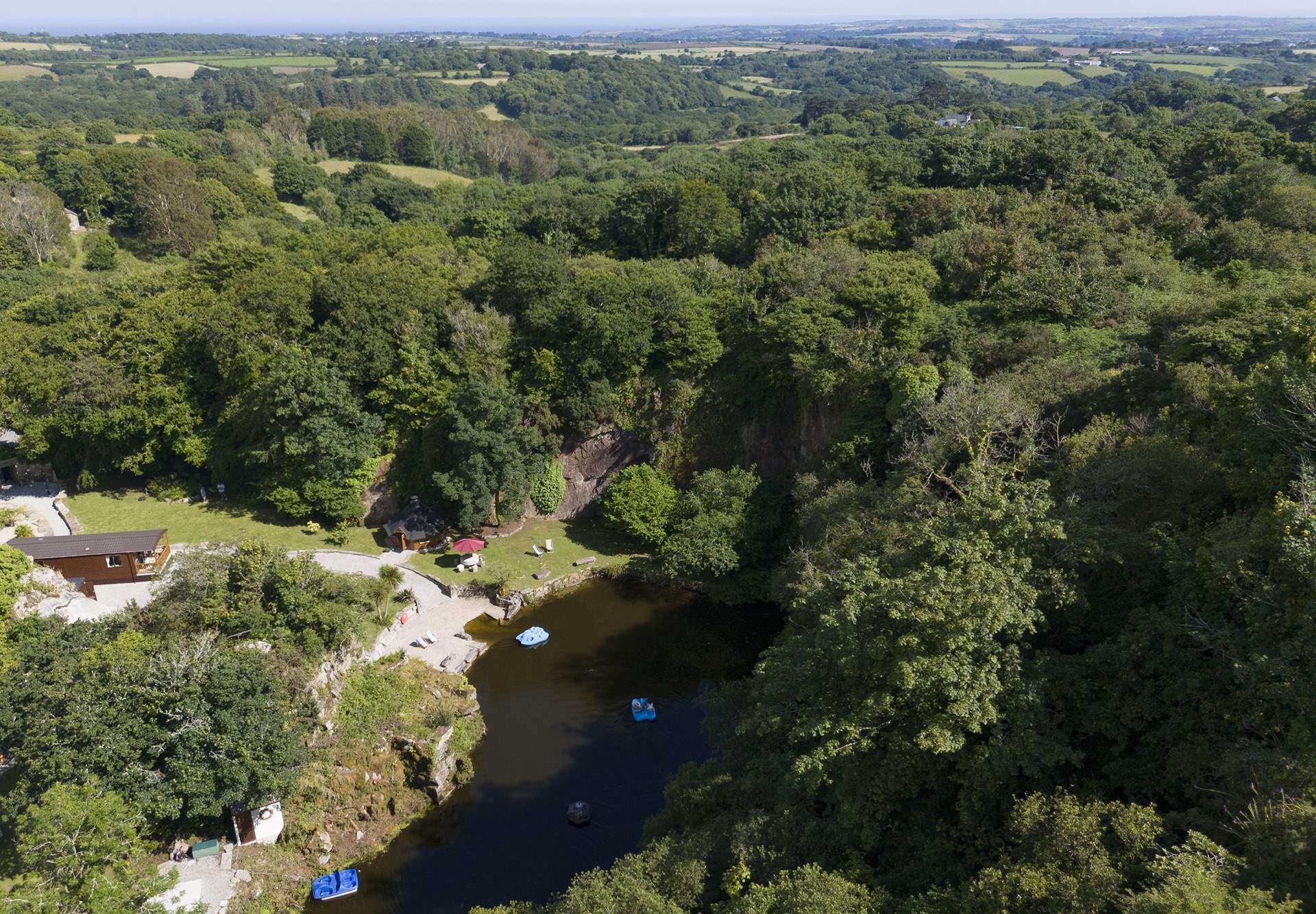 The hideaway is surrounded by Cornish countryside with the coast in easy reach. 
