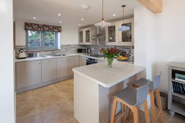 Beautiful open plan kitchen-area. Fully equipped with everything you will need for that romantic or relaxing countryside break.