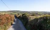 A typically narrow Cornish lane leads up to Woon Summer.  - Thumbnail Image