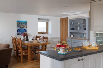 The dining-area is close to the kitchen making it easy to serve up those holiday meals.