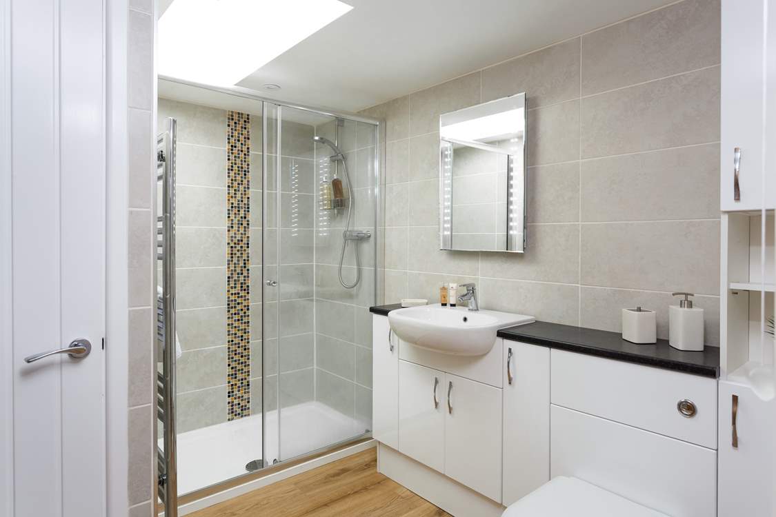 The lovely contemporary shower-room.