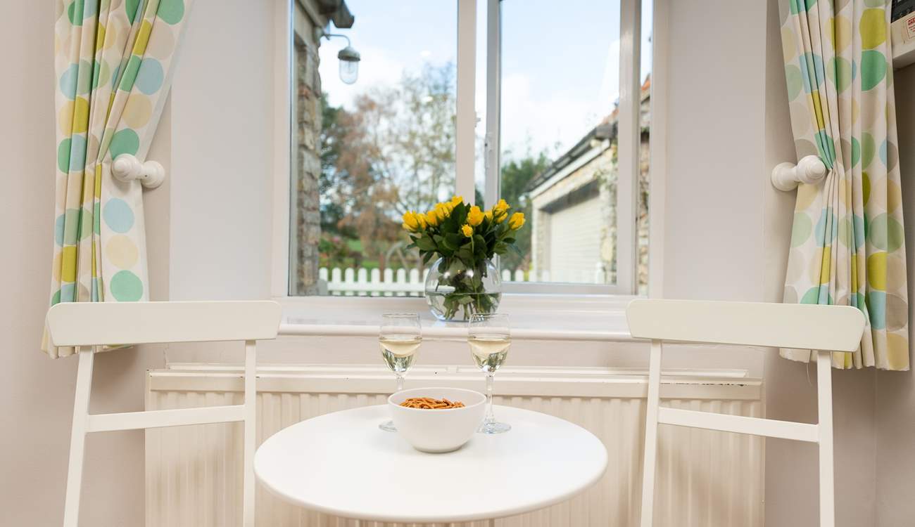 A sweet table in the kitchen.