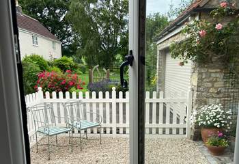 So many of the windows have such pretty views of the courtyard and garden - this is from the kitchen.