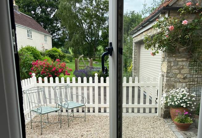 So many of the windows have such pretty views of the courtyard and garden - this is from the kitchen.