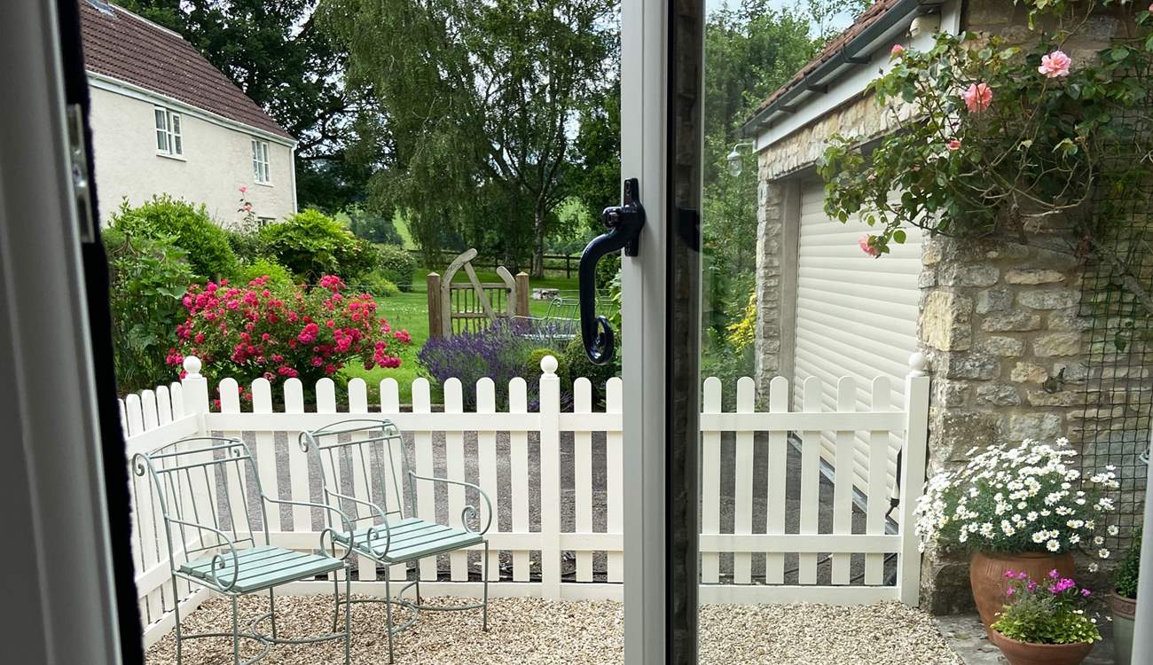 So many of the windows have such pretty views of the courtyard and garden - this is from the kitchen.