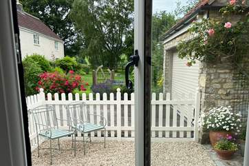 So many of the windows have such pretty views of the courtyard and garden - this is from the kitchen.