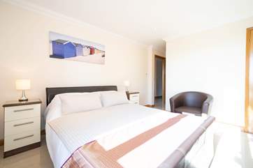 The light and airy main bedroom on the first floor with en suite shower-room.