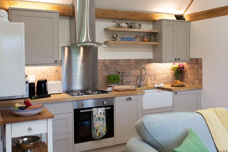 Cook your favourite meal in the country-style kitchen.