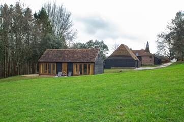 Hill Farm Cottage is a short walk from the owners' house and a yoga studio.
